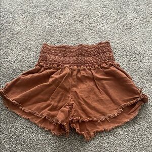 Rewash Brown High Waist Bohemian Shorts